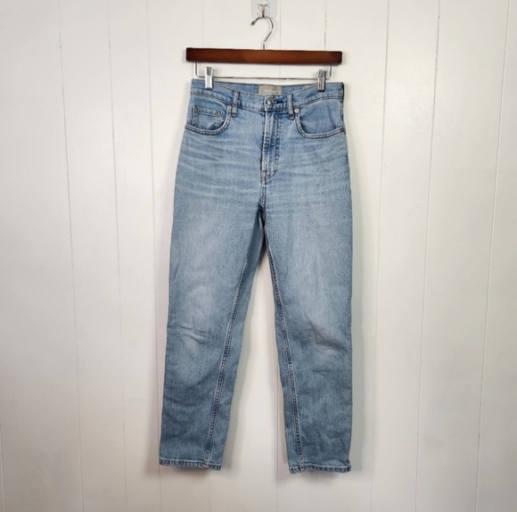 Everlane Cheeky Jean Straight Leg 90s Style High Rise Crop Jeans Light size 27 - Picture 5 of 6